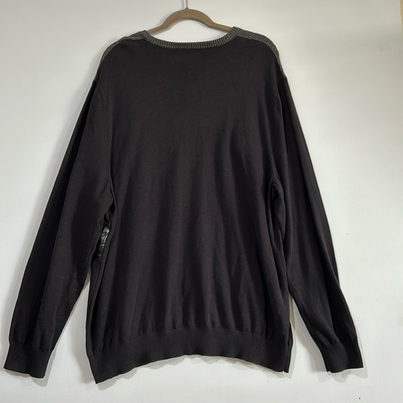 INC MENS HEAVYWEIGHT SWEATER BLACK GRAY LONG SLEEVE SZ 3XL - Picture 2 of 10